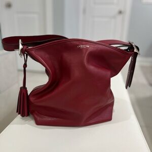 Coach red leather  Crossbody bag
